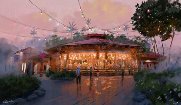 A rendering of a carousel at Tropical Americas.